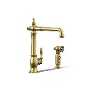 Kohler 99265-2MB Artifacts Single Handle Kitchen Sink Faucet Vibrant Brushed Moderne Brass