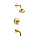 Kohler T14421-4-2MB Purist Rite-Temp Bath and Shower Trim Kit Vibrant Brushed Moderne Brass