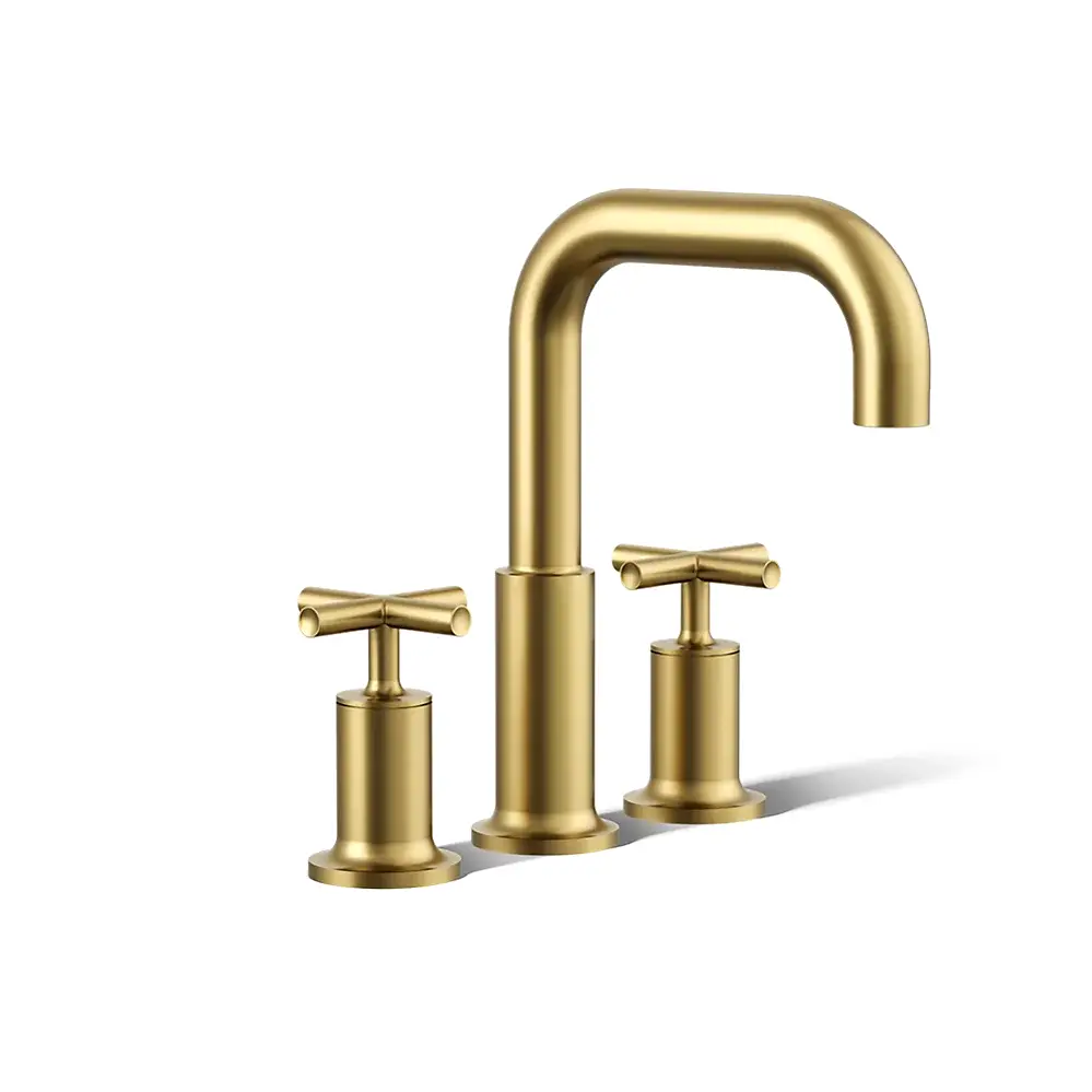 Kohler T14428-3-2MB Purist Deck Mount Bath Faucet Trim Vibrant Brushed Moderne Brass