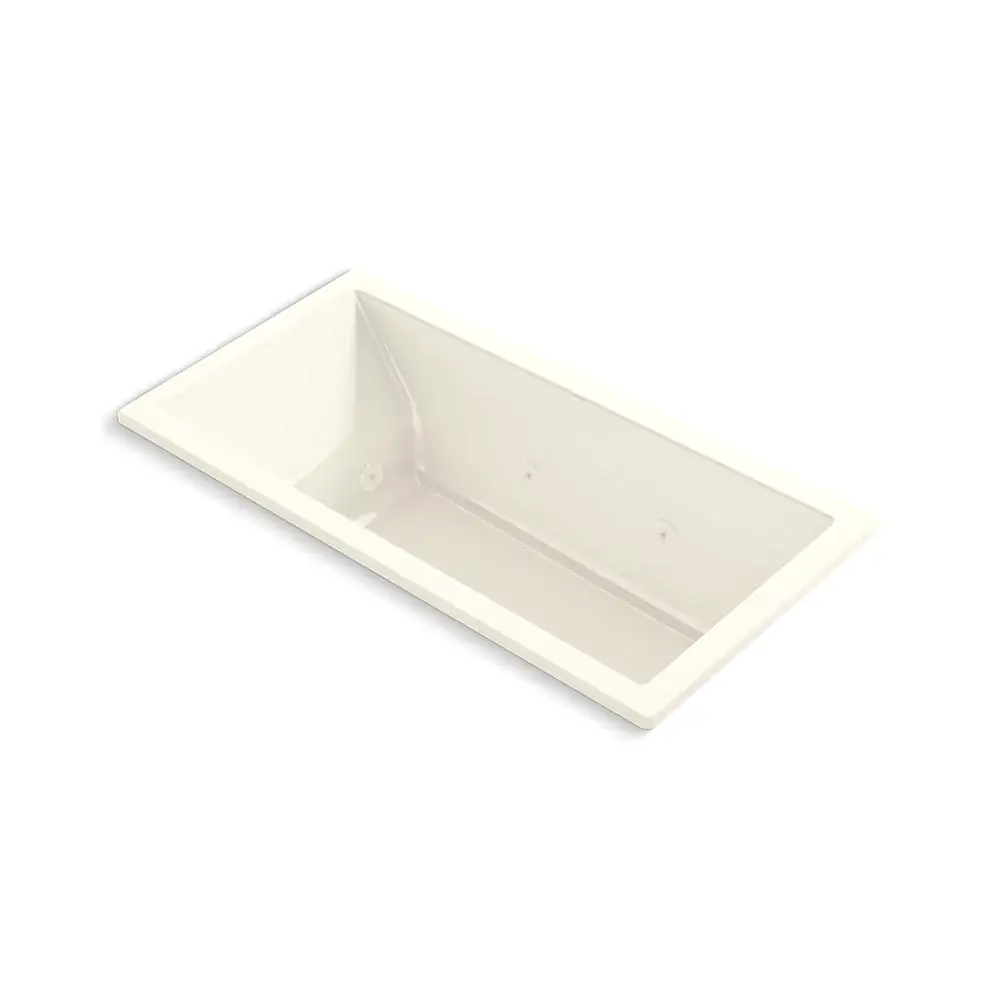 Kohler 1167-JH-96 Underscore 60" x 30" Drop-in Heated Whirlpool Bath Biscuit