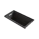 Kohler 1167-JLH-7 Underscore 60" x 30" Drop-in Heated Whirlpool Bath Left Drain Black