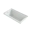Kohler 1167-JLH-95 Underscore 60" x 30" Drop-in Heated Whirlpool Bath Left Drain Ice Grey