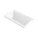 Kohler 1167-JRH-0 Underscore 60" x 30" Drop-in Heated Whirlpool Bath Right Drain White