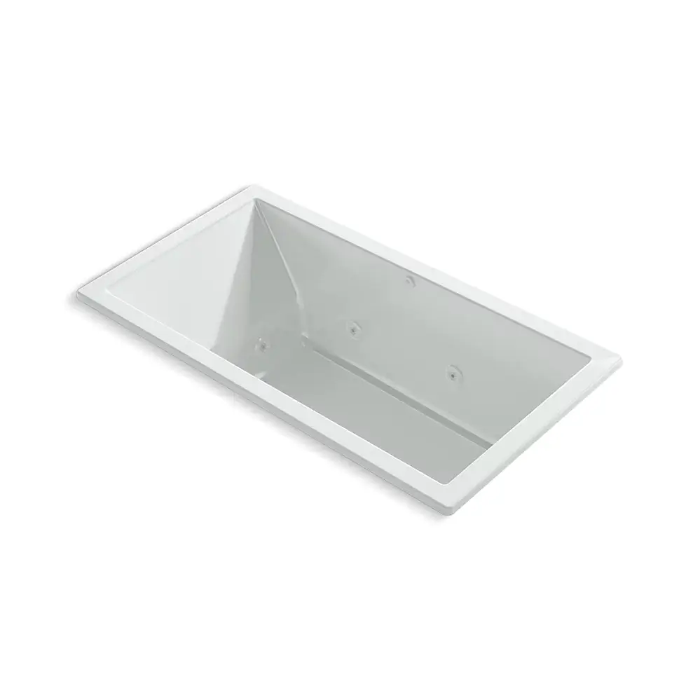 Kohler 1168-JH-95 Underscore 60" x 32" Drop-in Heated Whirlpool Bath Ice Grey
