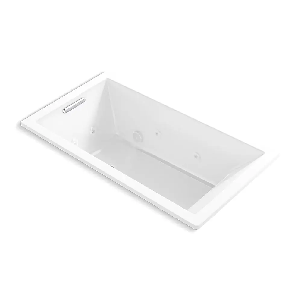 Kohler 1173-JH-0 Underscore 66" x 36" Drop-in Heated Whirlpool Bath White