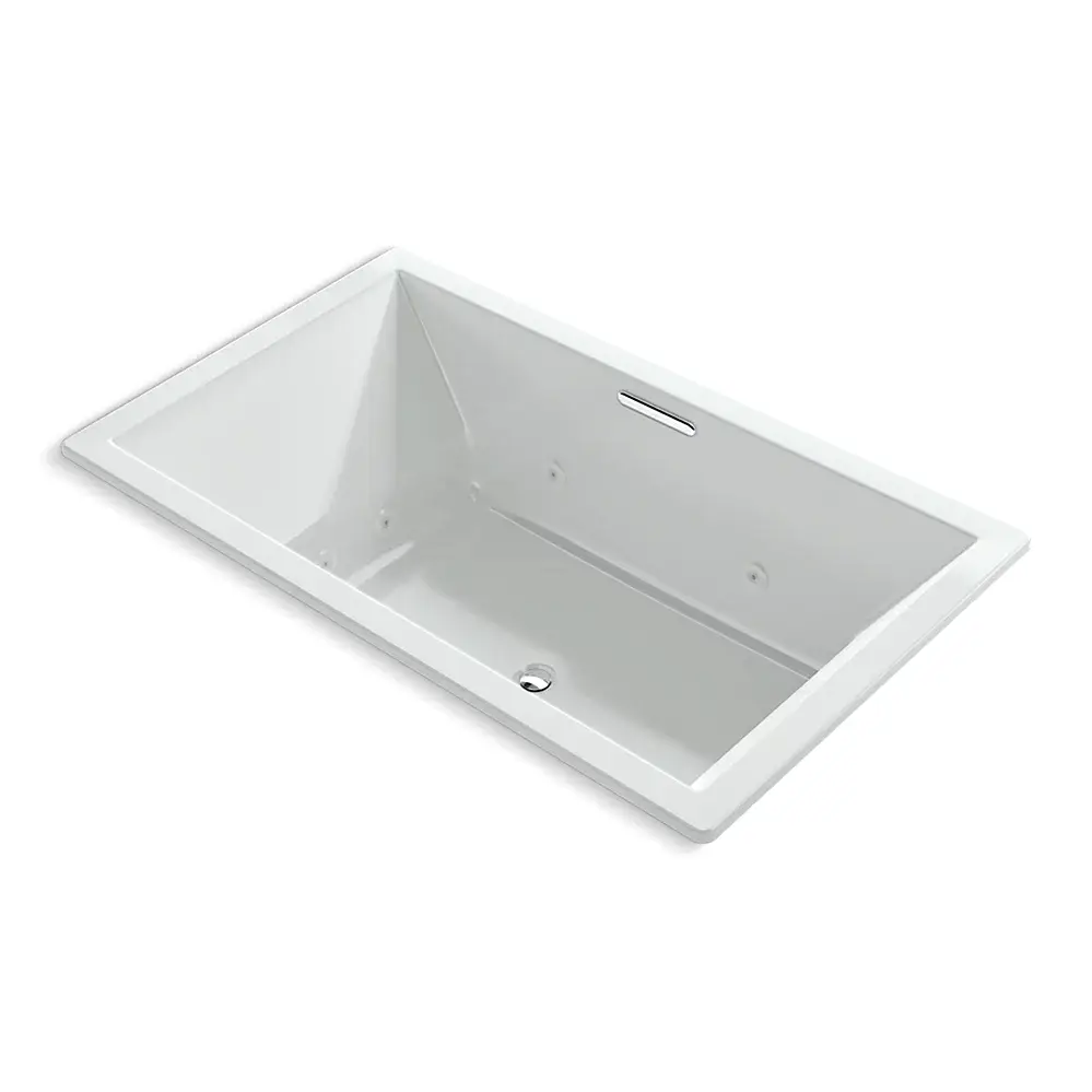 Kohler 1174-JH-95 Underscore 72" x 42" Drop-in Heated Whirlpool Bath Ice Grey