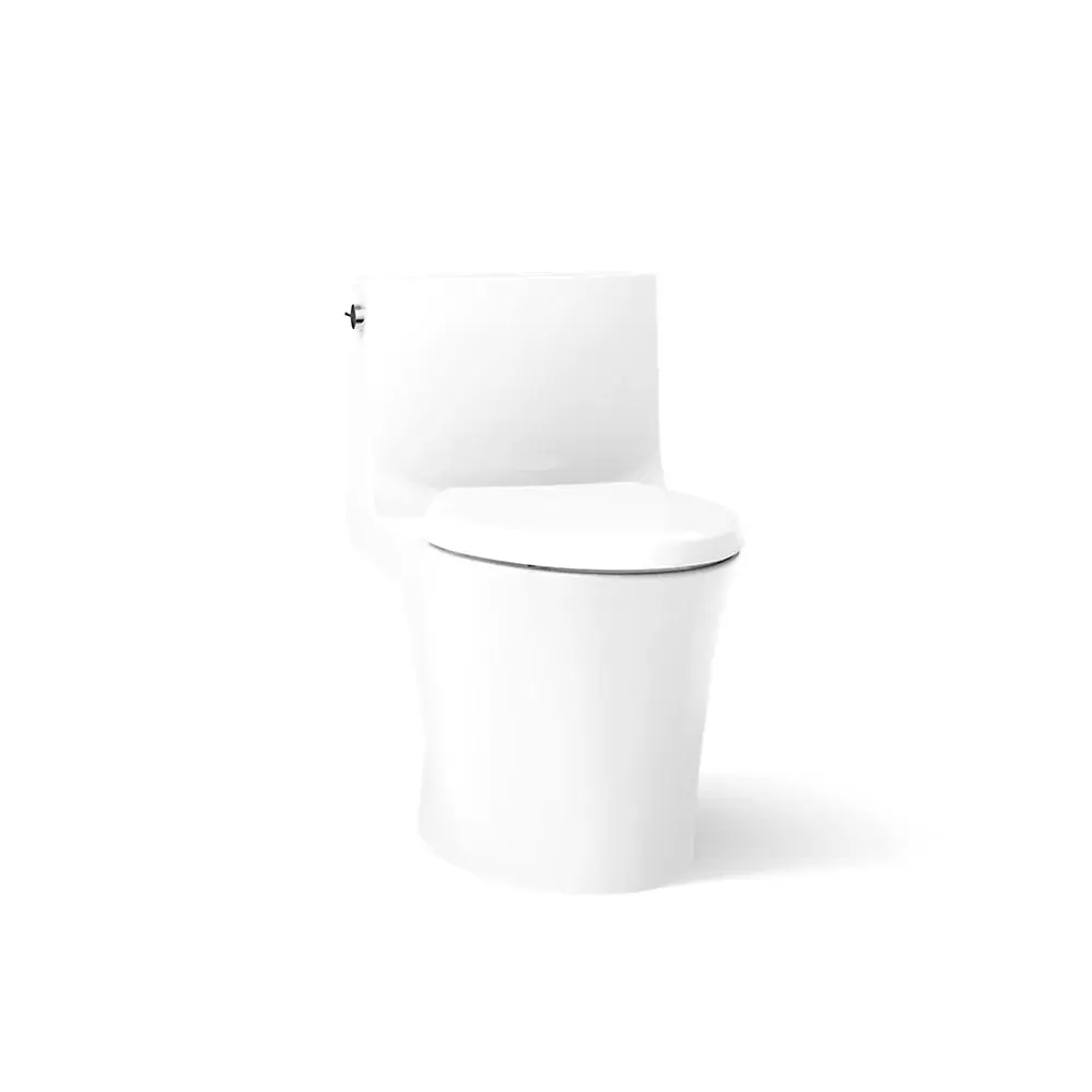 Kohler 1381-0 Veil One Piece Elongated Skirted Dual-Flush Toilet White
