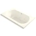 Kohler 1418-JH-96 Memoirs 72" x 42" Drop-in Whirlpool Bath Biscuit