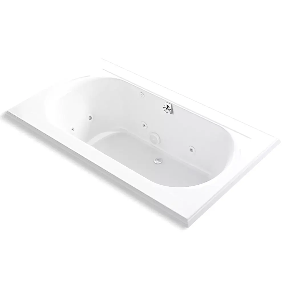 Kohler 1418-JHC-0 Memoirs 72" x 42" Drop-in Whirlpool Bath White