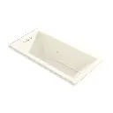 Kohler 1822-JH-96 Underscore 66" x 32" Drop-in Heated Whirlpool Bath Biscuit