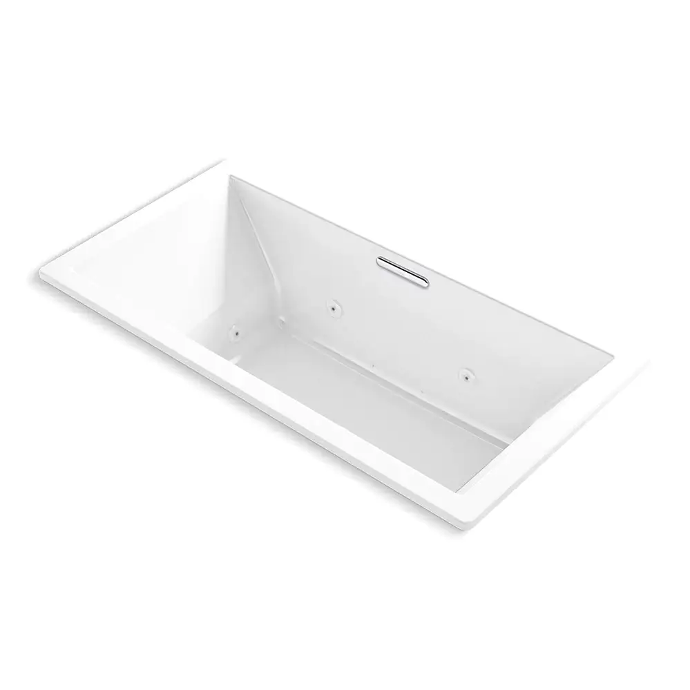 Kohler 1835-JH-0 Underscore 72" x 36" Drop-in Heated Whirlpool Bath White