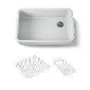 Kohler 24268-95 Ironridge 34" Undermount Single Bowl Farmhouse Kitchen Sink Ice Grey
