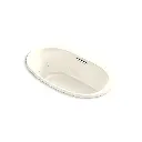 Kohler 5714-JH-96 Underscore 60" x 36" Drop-in Heated Whirlpool Bath Biscuit