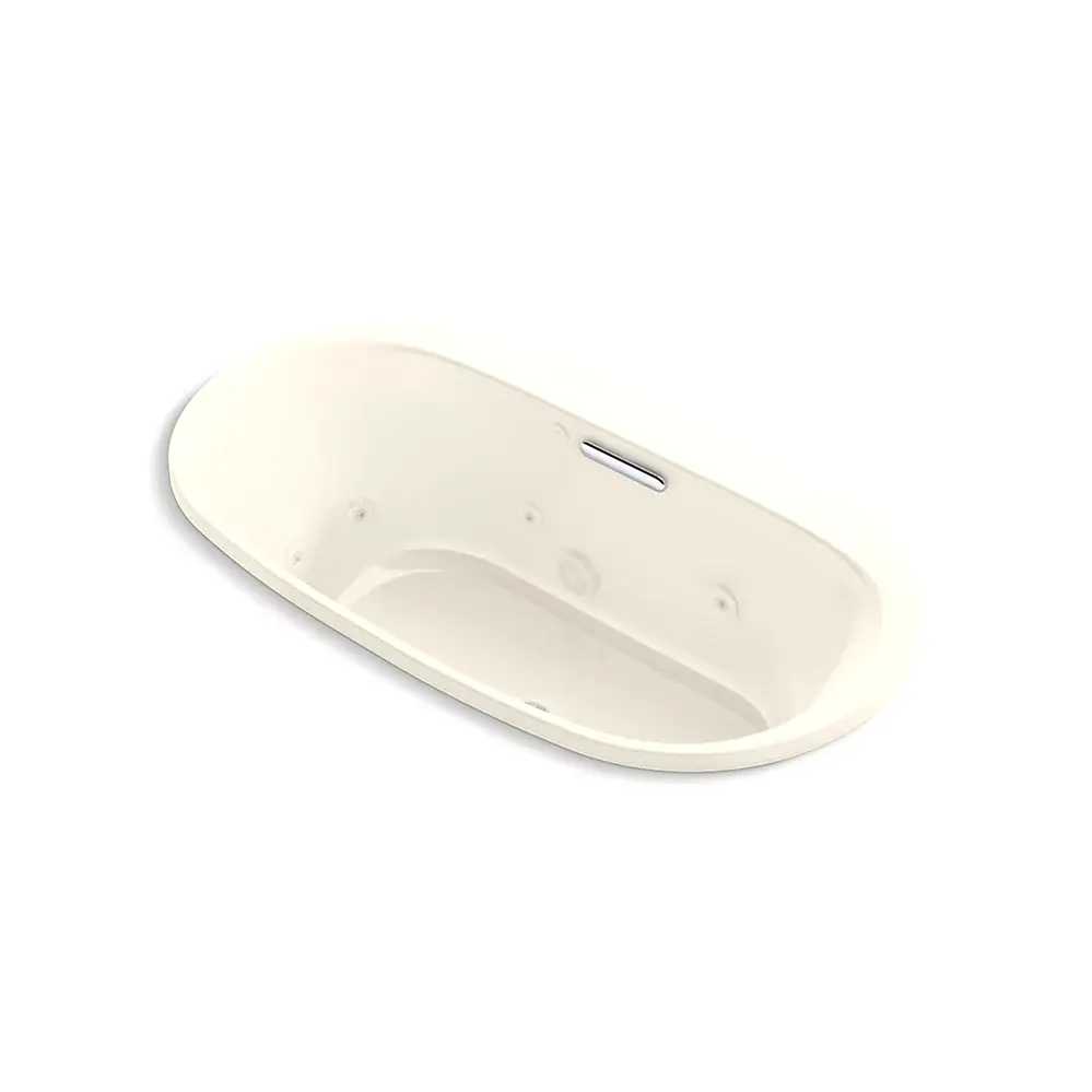 Kohler 5716-JH-96 Underscore 66" x 36" Drop-in Heated Whirlpool Bath Biscuit