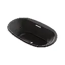 Kohler 5718-JH-7 Underscore 72" x 42" Drop-in Heated Whirlpool Bath Black