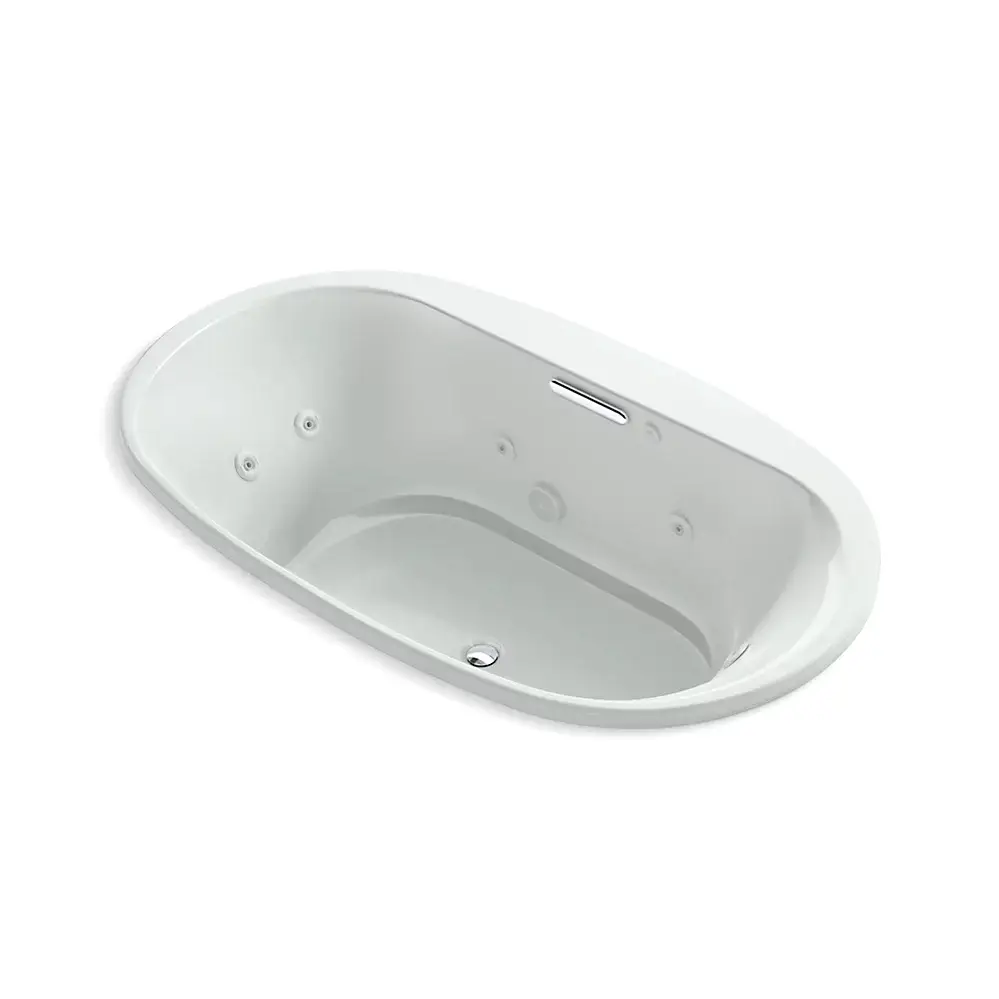 Kohler 5718-JH-95 Underscore 72" x 42" Drop-in Heated Whirlpool Bath Ice Grey