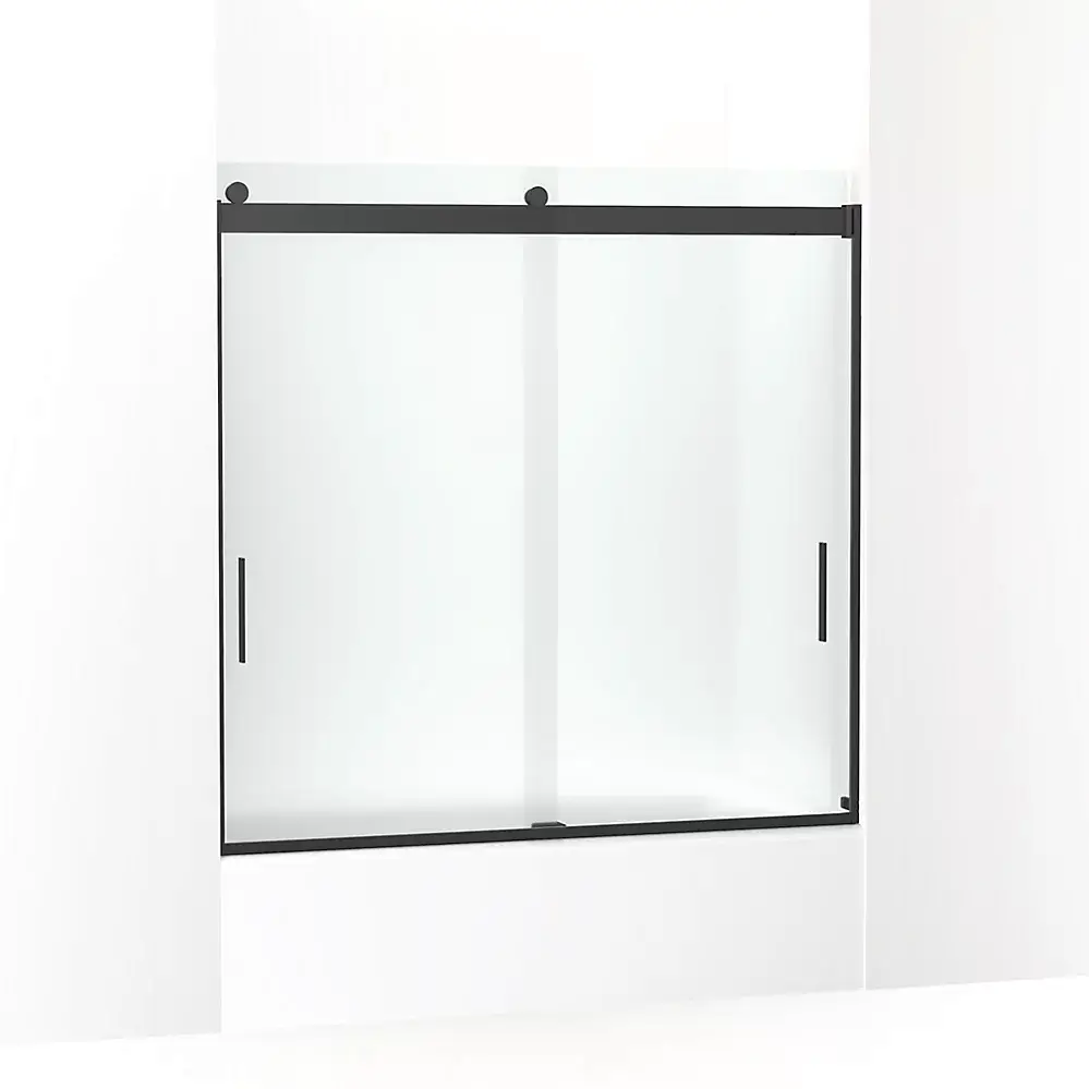 Kohler 706002-D3-BL Levity 59" Sliding Bath Door Matte Black