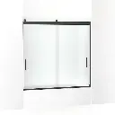 Kohler 706002-D3-BL Levity 59" Sliding Bath Door Matte Black