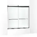 Kohler 706004-D3-BL Levity 62" Sliding Bath Door Matte Black