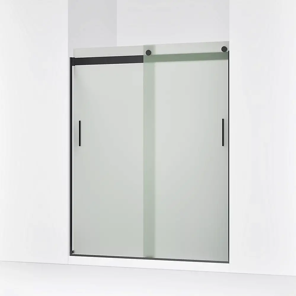 Kohler 706009-D3-BL Levity 74" Sliding Shower Door Matte Black