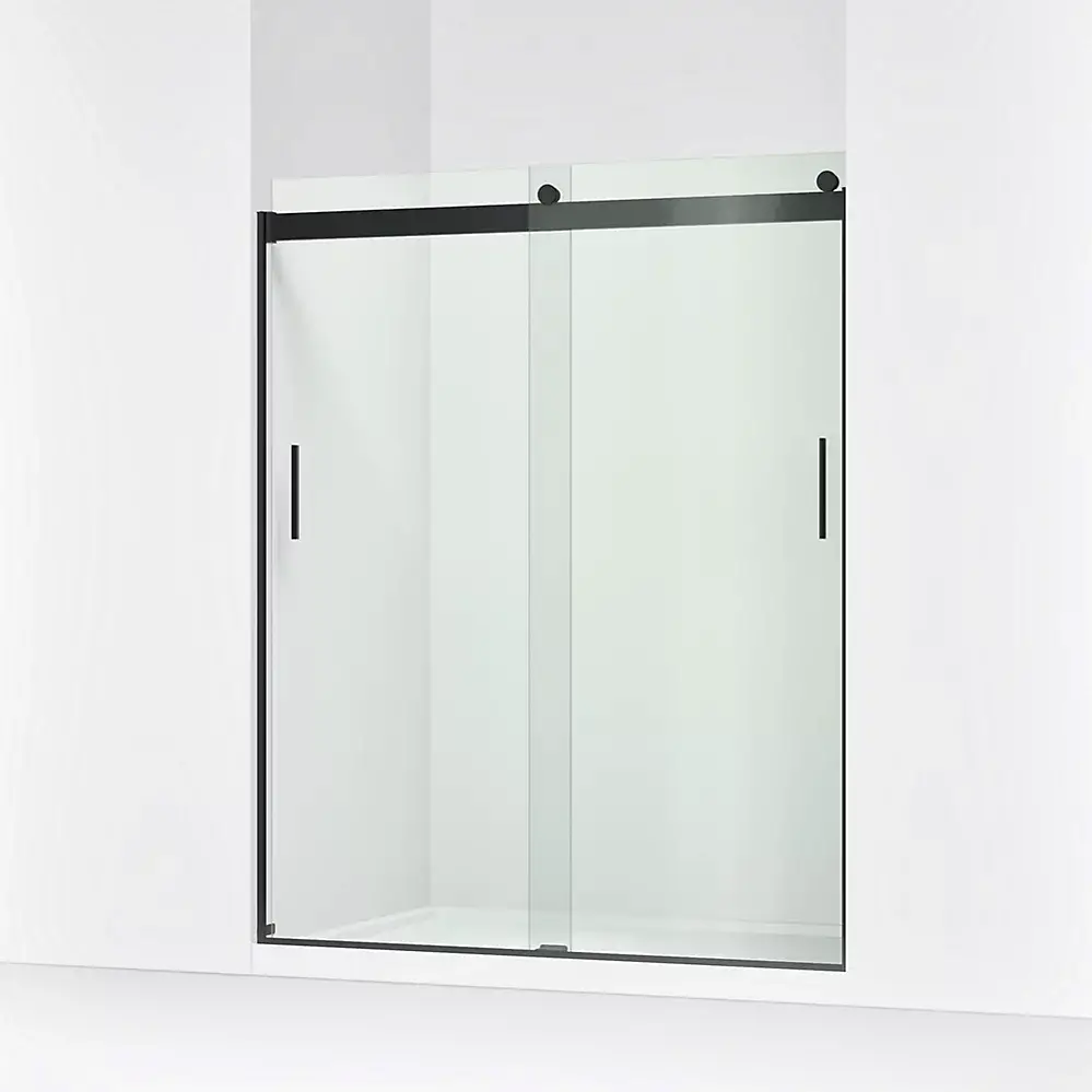Kohler 706009-L-BL Levity 74" Sliding Shower Glass Door Matte Black