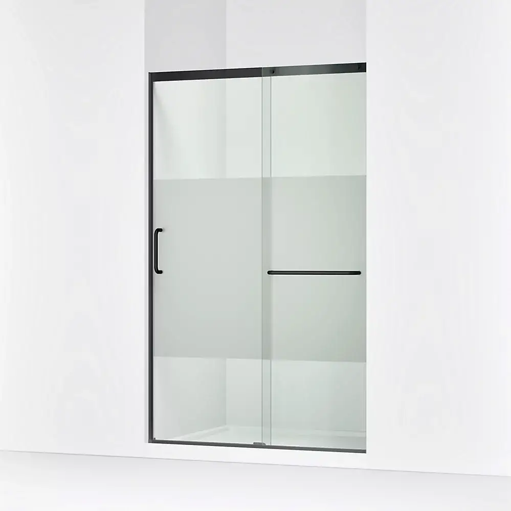 Kohler 707613-8G81-BL Elate 75" Sliding Glass Shower Door Matte Black