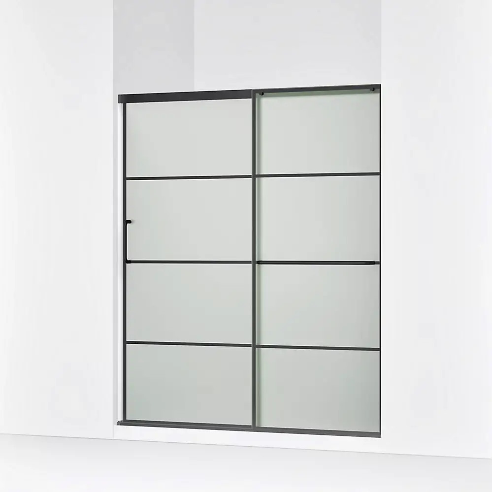 Kohler 707616-8G80-BL Elate 75" Sliding Glass Shower Door Matte Black