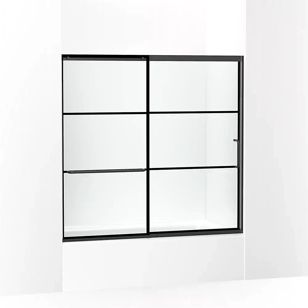 Kohler 707618-8G79-BL Elate 56" Sliding Glass Shower Door Matte Black