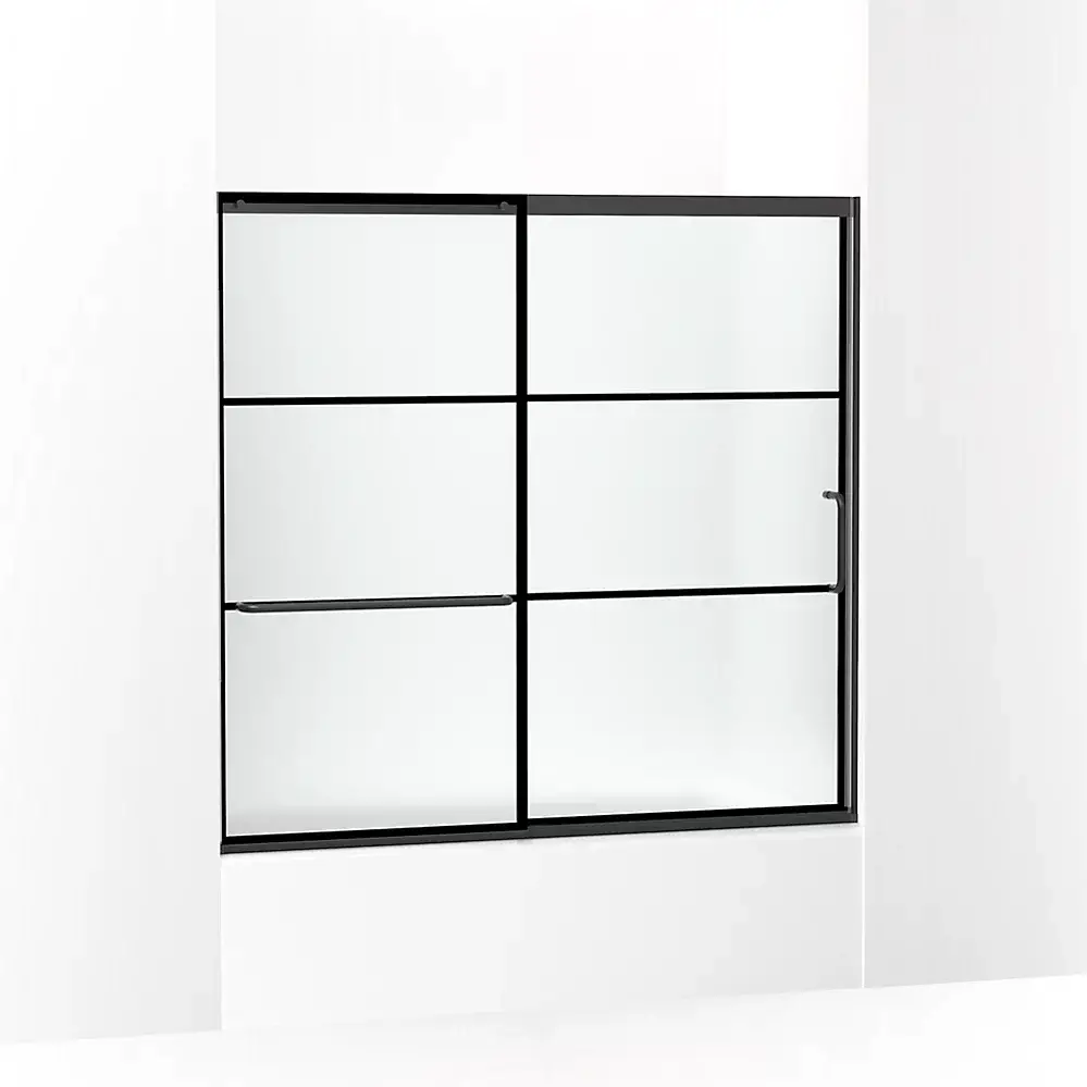 Kohler 707618-8G80-BL Elate 56" Sliding Glass Shower Door Matte Black