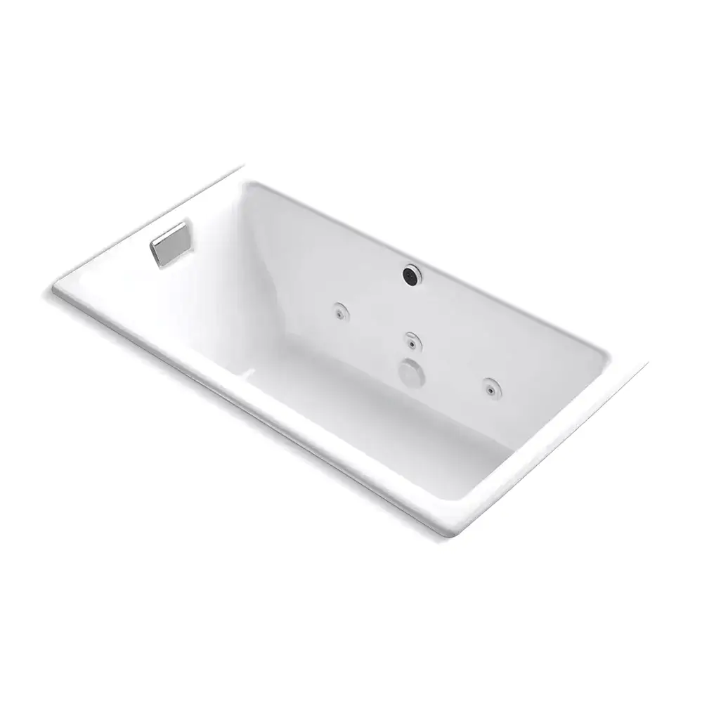 Kohler 856-JHE-0 Tea-For-Two 66" x 36" Drop-in Undermount Whirlpool Bath White