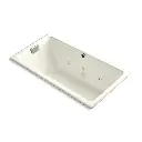 Kohler 856-JHE-96 Tea-For-Two 66" x 36" Drop-in Undermount Whirlpool Bath Biscuit