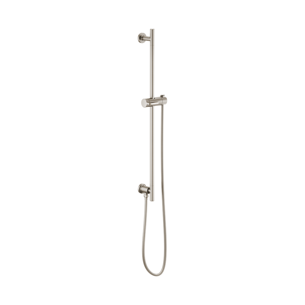 Brizo 74792-NK Essential Shower Series Linear Round Slide Bar With Hose Brilliance Luxe Nickel