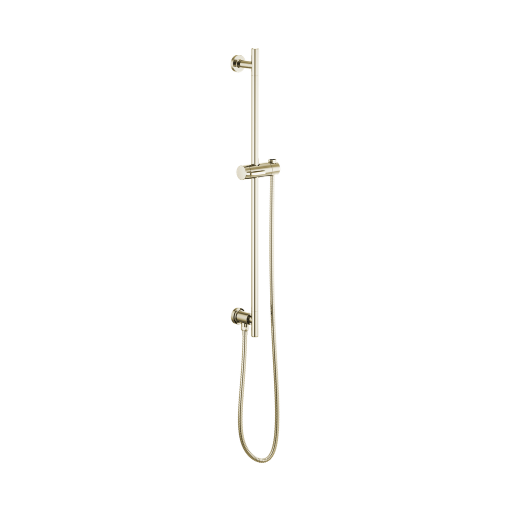 Brizo 74792-PN Essential Shower Series Linear Round Slide Bar With Hose Brilliance Polished Nickel