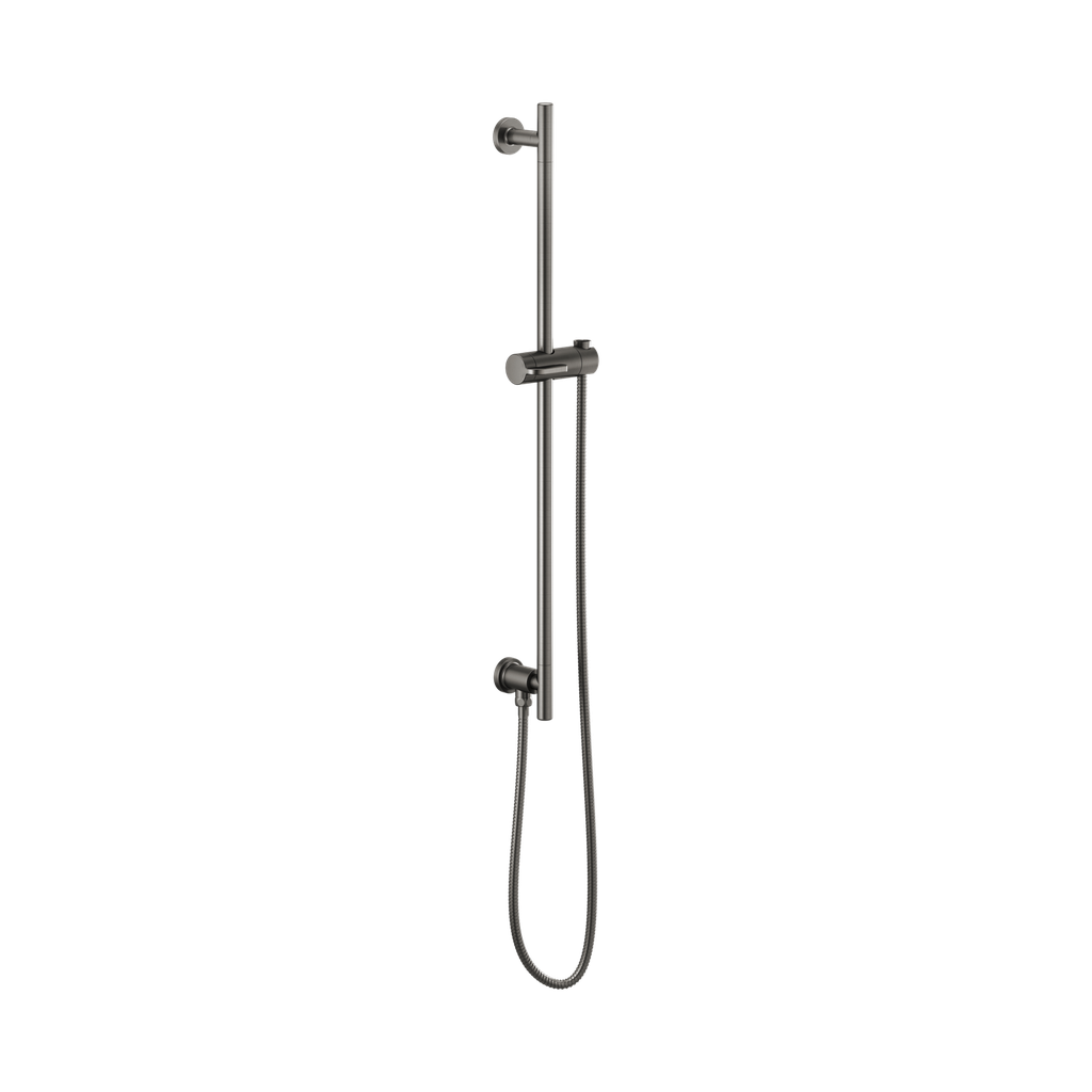 Brizo 74792-SL Essential Shower Series Linear Round Slide Bar With Hose Brilliance Luxe Steel