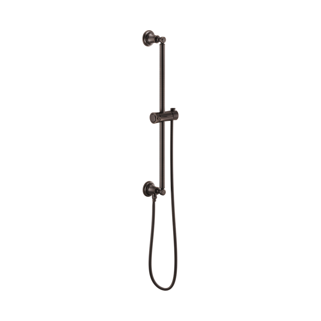 Brizo 74795-RB Essential Shower Series Classic Round Slide Bar With Hose Venetian Bronze