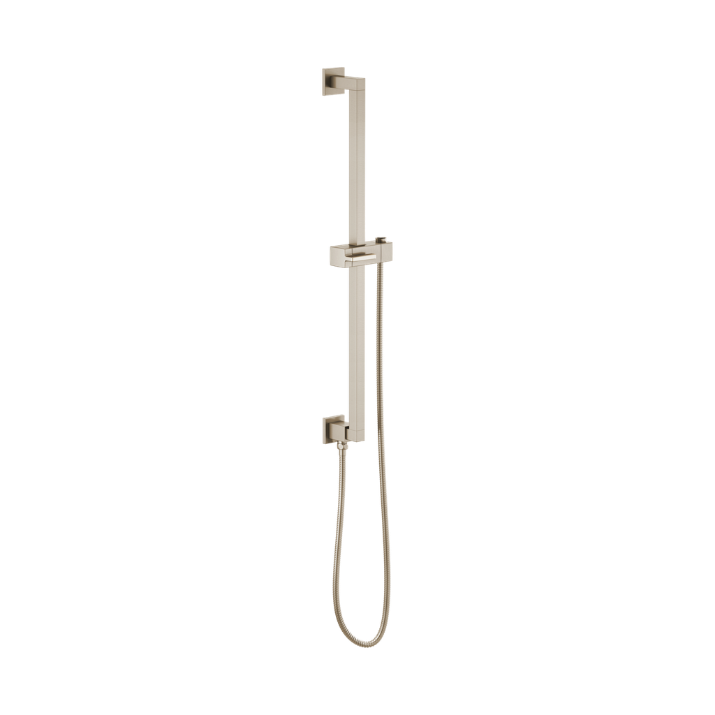 Brizo 74799-BN Essential Shower Series Linear Square Slide Bar With Hose Brushed Nickel