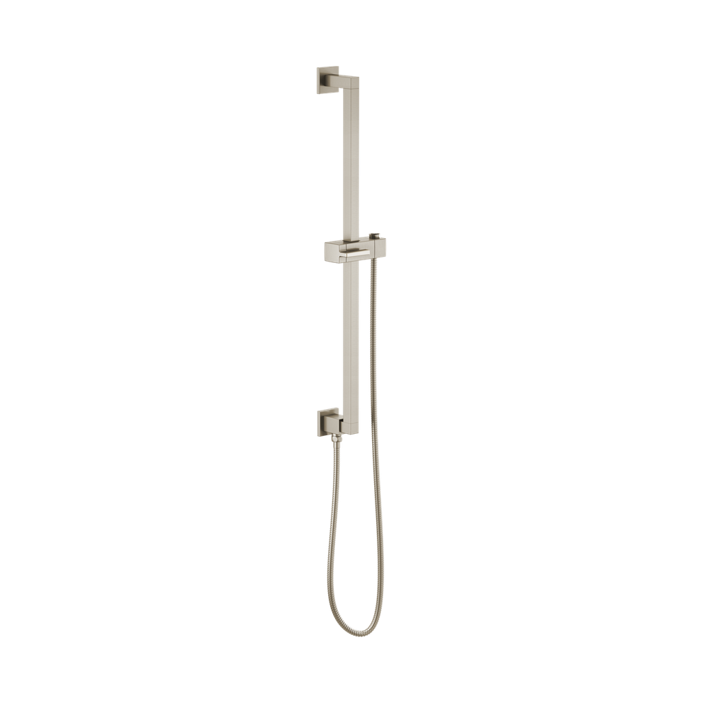 Brizo 74799-NK Essential Shower Series Linear Square Slide Bar With Hose Brilliance Luxe Nickel