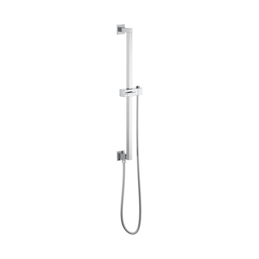 Brizo 74799-PC Essential Shower Series Linear Square Slide Bar With Hose Polished Chrome