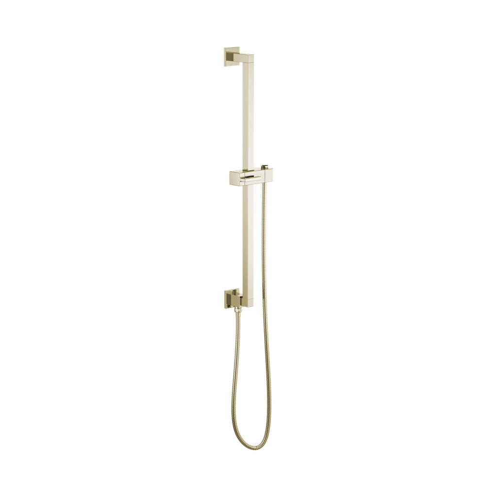 Brizo 74799-PN Essential Shower Series Linear Square Slide Bar With Hose Brilliance Polished Nickel