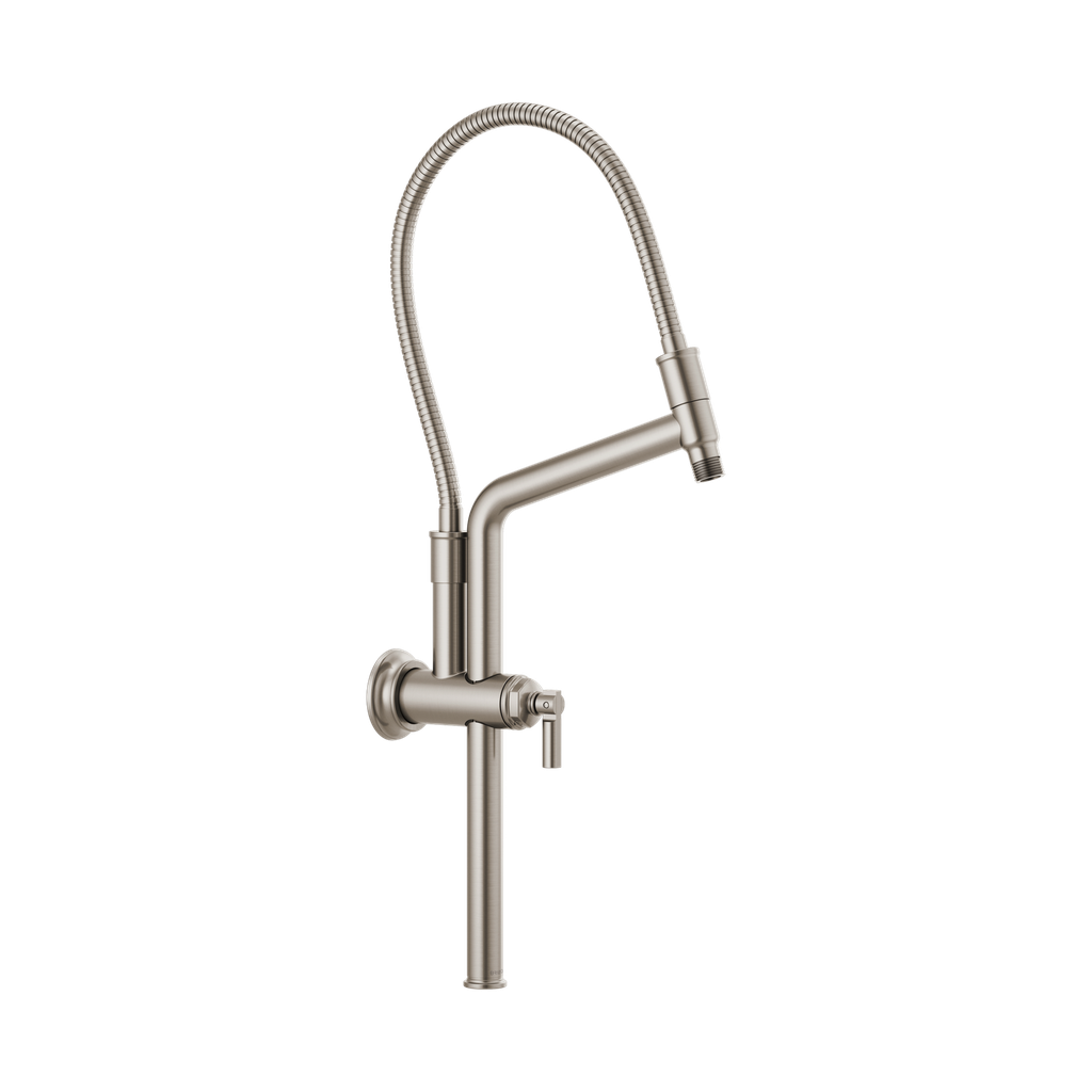 Brizo 81376-BN Essential Shower Series Classic Slide Bar Shower Arm And Flange Brilliance Brushed Nickel
