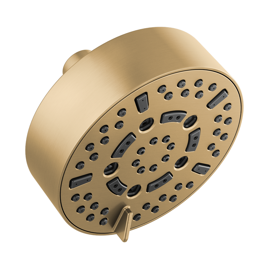 Brizo 87292-GL-2.5 Essential 5” Linear Round H2Okinetic 2.5 GPM Shower Head Brilliance Luxe Gold