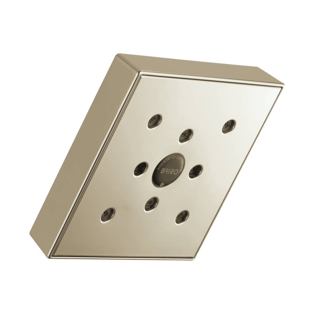 Brizo 87380-PN Essential 5” Linear Square H2Okinetic Showerhead Brilliance Polished Nickel