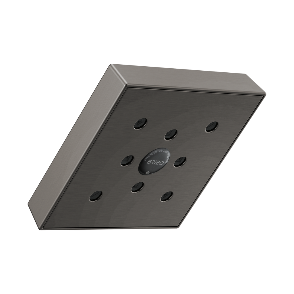 Brizo 87380-SL Essential 5” Linear Square H2Okinetic Showerhead Brilliance Luxe Steel
