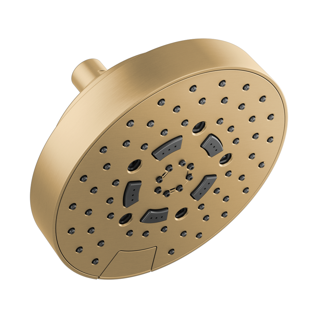 Brizo 87492-GL Essential 7" Linear Round 1.75 GPM Shower Head Brilliance Luxe Gold