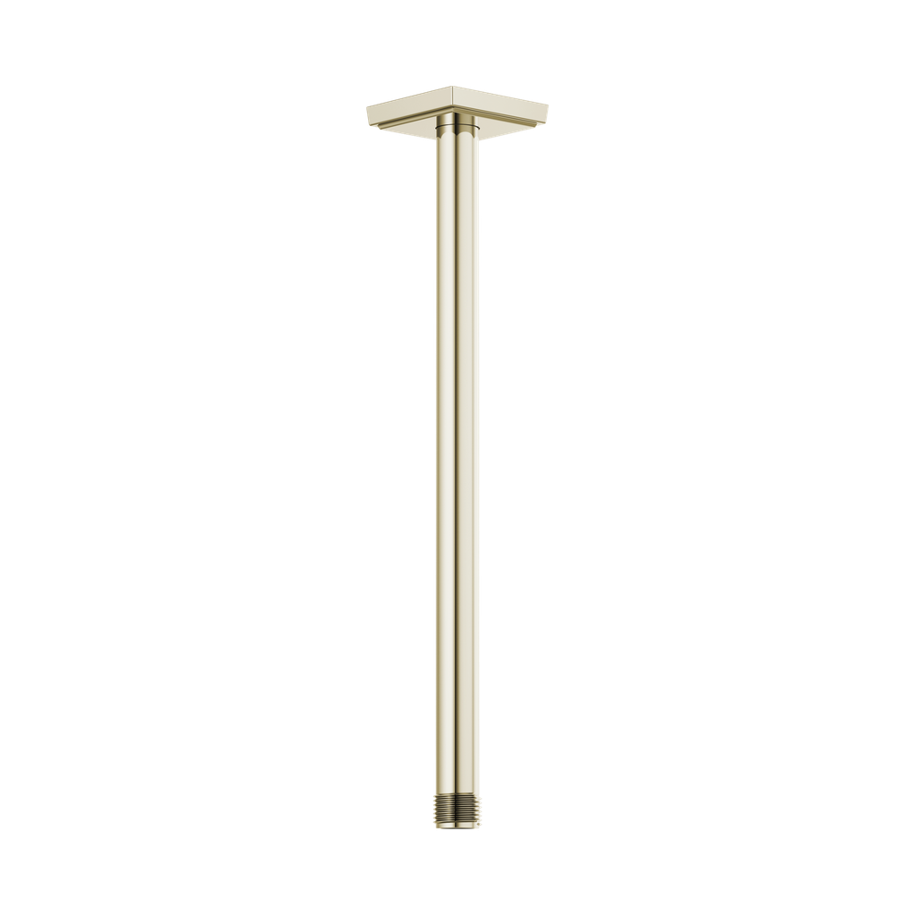 Brizo RP101286PN Essential 14" Ceiling Mount Shower Arm And Square Flange Brilliance Polished Nickel