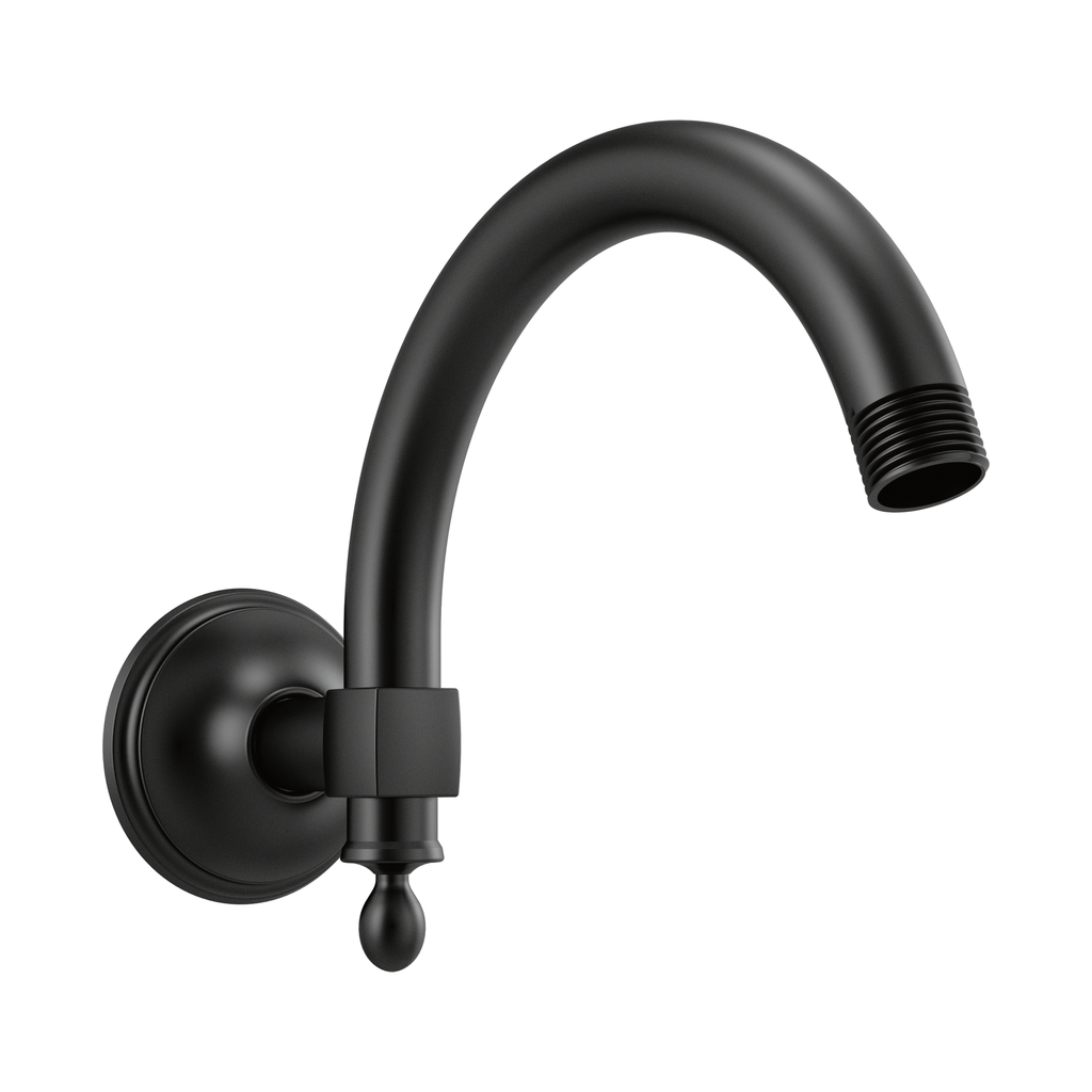 Brizo RP70909BL Essential 10" Classic Wall Mount Shower Arm And Flange Matte Black