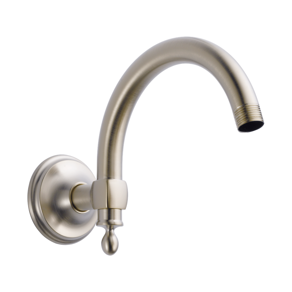Brizo RP70909NK Essential 10" Classic Wall Mount Shower Arm And Flange Brilliance Luxe Nickel
