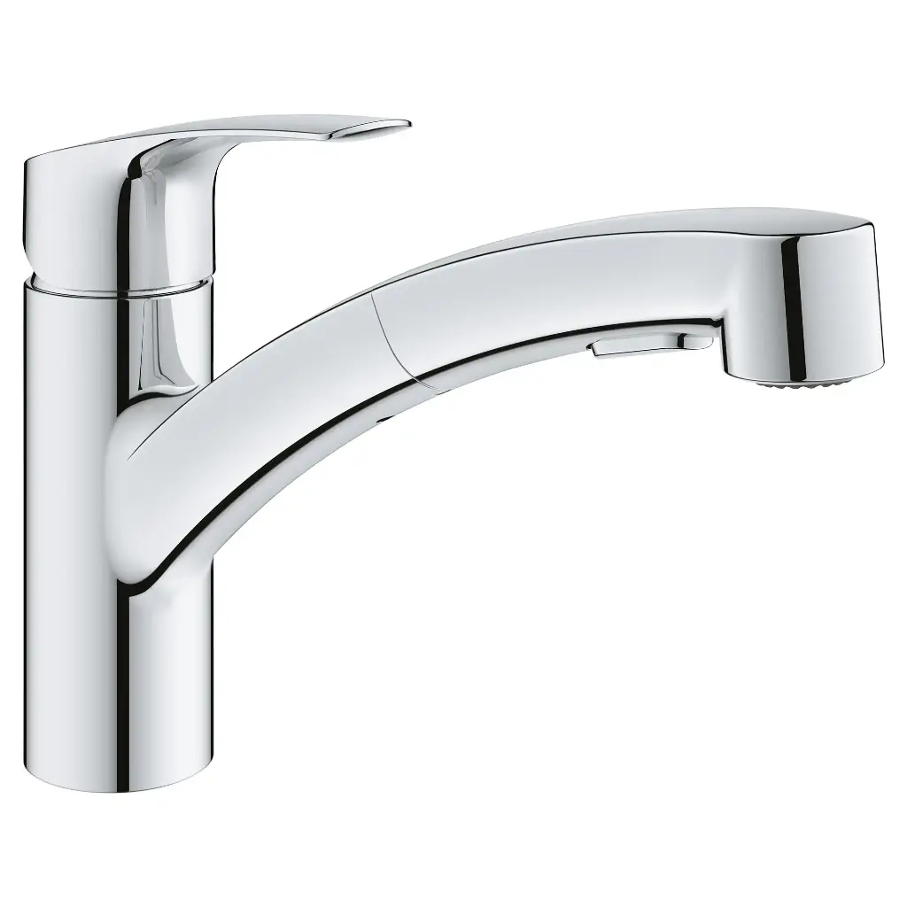 Grohe 30306001 Eurosmart Dual Spray Pull-Out Kitchen Faucet StarLight Chrome