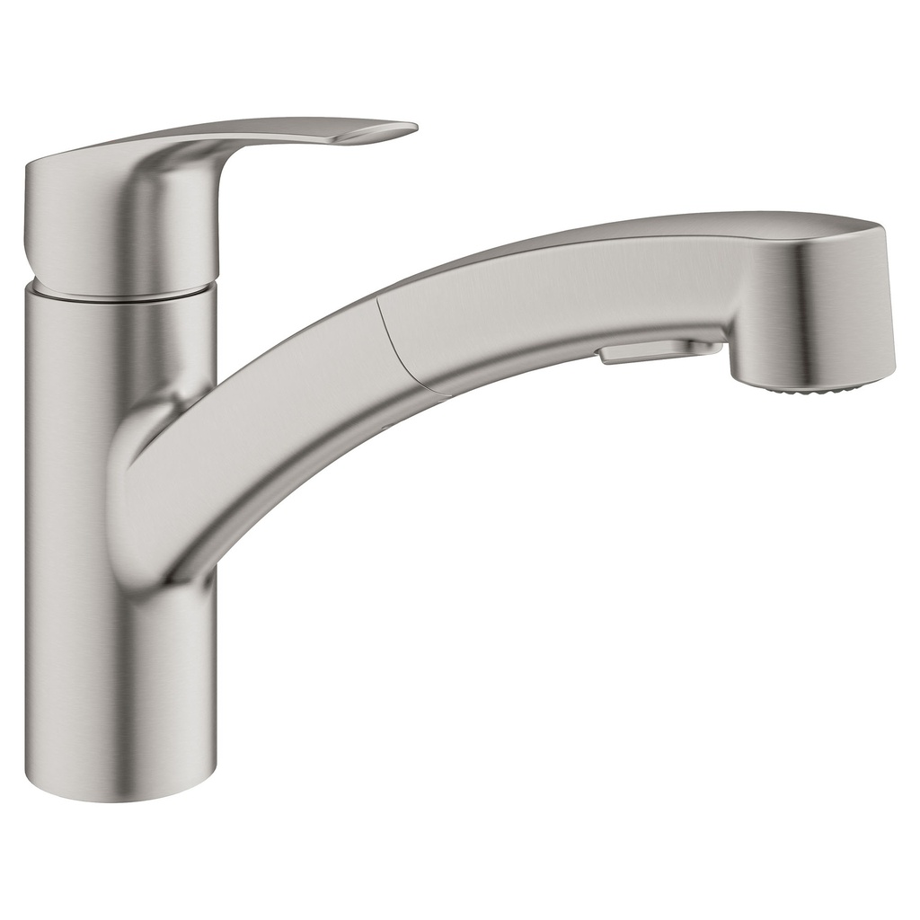 Grohe 30306DC1 Eurosmart Dual Spray Pull-Out Kitchen Faucet SuperSteel Infinity Finish