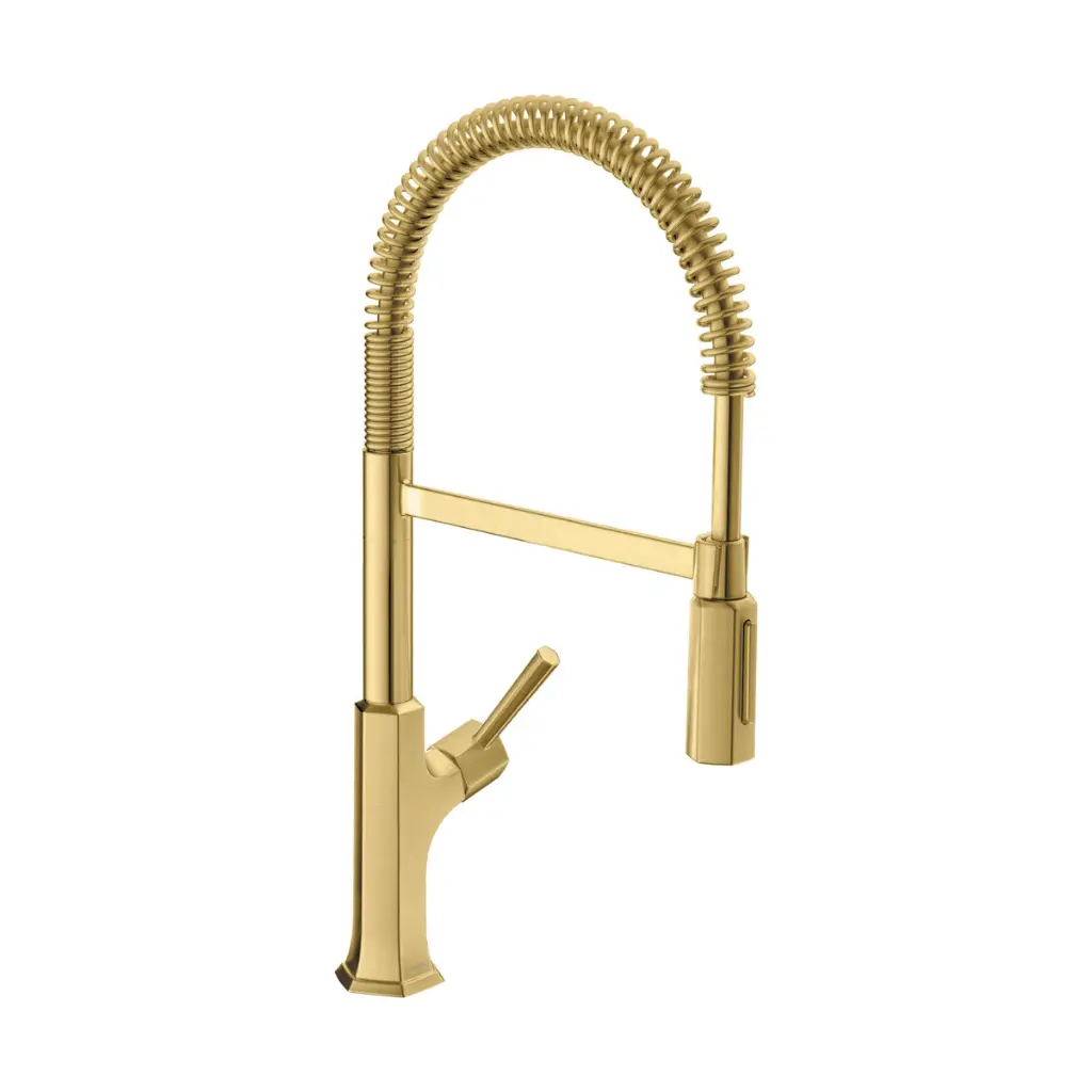 Hansgrohe 04851250 Locarno Semi Pro Kitchen Faucet 2 Spray 1.75 Gpm Brushed Gold Optic